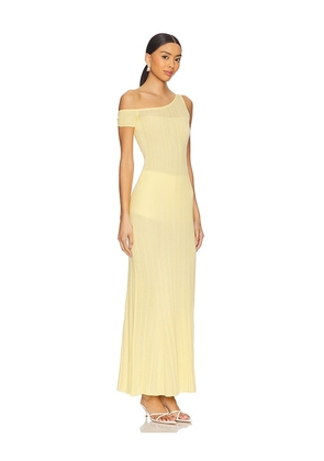AFRM Hoda Maxi Dress in Yellow. Size M. Also in L, XL, XXL.