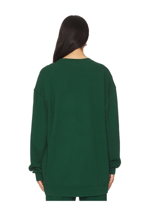DONNI. x REVOLVE Eco Fleece Crewneck Sweatshirt in Green. Size XS. Also in S.