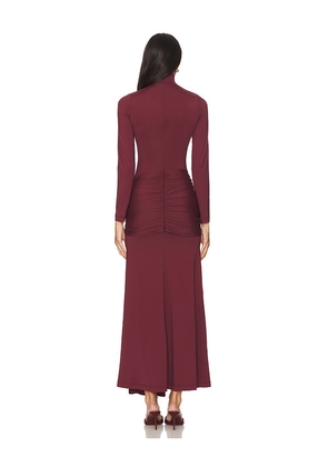 Bardot Alix Maxi Tie Front Dress in Wine. Size 12. Also in 2, 4, 6, 8, 10.