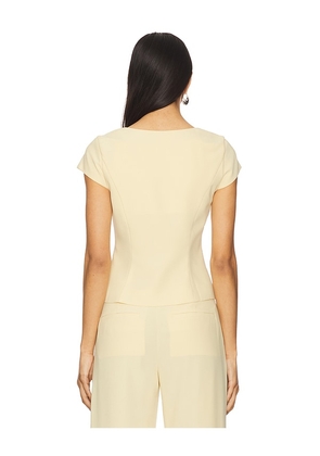 Amanda Uprichard Short Sleeve Kya Top in Yellow. Size M. Also in XS, S.