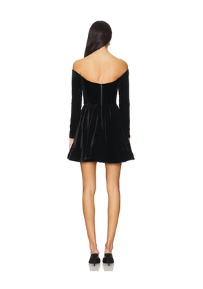 Bardot Emlyn Velour Mini Dress in Black. Size 4. Also in 2.