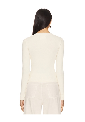 Citizens of Humanity Mara U-neck Top in Cream. Size XL. Also in L.