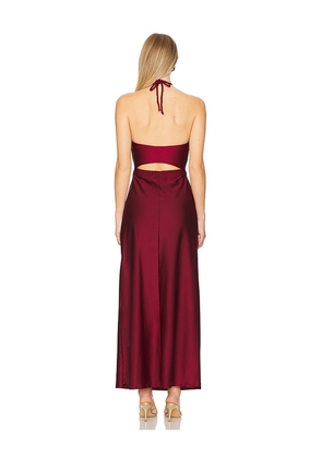 BOAMAR Dasha Long Dress in Burgundy. Size XL. Also in XS.
