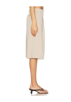 EAVES Tala Bermuda Short in Beige. Size S. Also in M, XS.