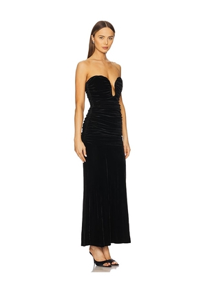 Bardot Elvira Velvet Maxi Dress in Black. Size 4. Also in 2, 6.