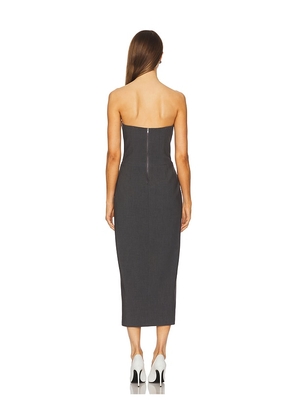 Bardot x REVOLVE Nikki Strapless Midi Dress in Charcoal. Size 4. Also in 10.