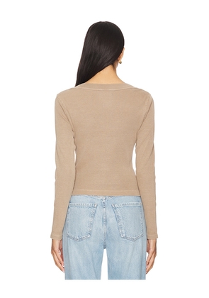 Citizens of Humanity Varra Henley in Tan. Size S. Also in XS.