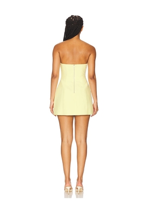 Bardot Karoline Hourglass Mini Dress in Lemon. Size 10. Also in 4, 2, 6, 8.