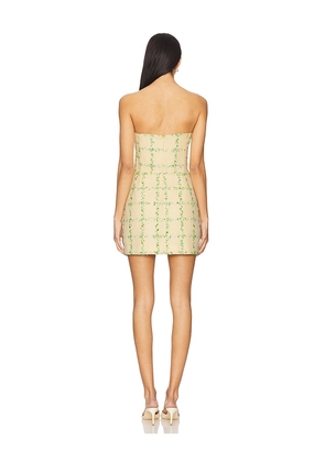 Amanda Uprichard Strapless Bethany Skort Romper in Yellow. Size M. Also in L.