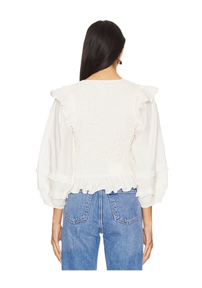 Cleobella Veronika Blouse in White. Size XL. Also in S.