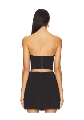 Bardot Delphi Strapless Crop Top in Black. Size 12. Also in 6, 10.
