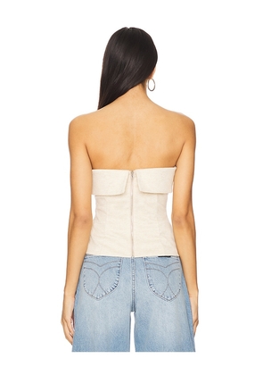 ALL THE WAYS Josefina Strapless Top in Cream. Size M. Also in L, XL.