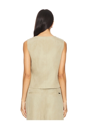 ALLSAINTS Averie Ten Waistcoat in Sage. Size 2. Also in 4, 8.