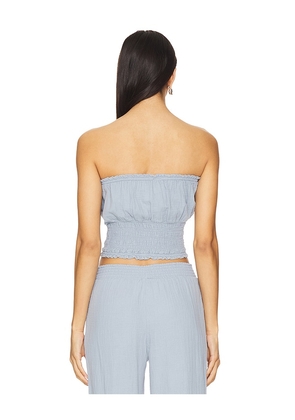 Bobi Beach Strapless Top in Baby Blue. Size M. Also in S, XS, L, XL.