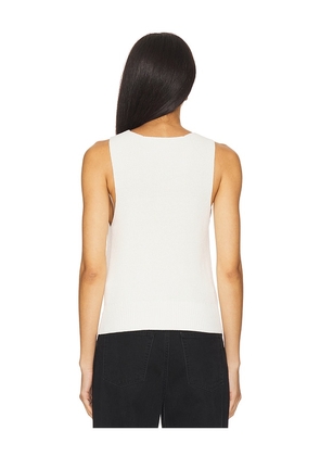 EAVES Lavanda Sleeveless Knit Top in Ivory. Size M. Also in L, XL.