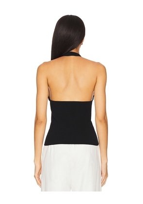 EAVES Alder Knit Halter in Black. Size M. Also in L, S, XL.