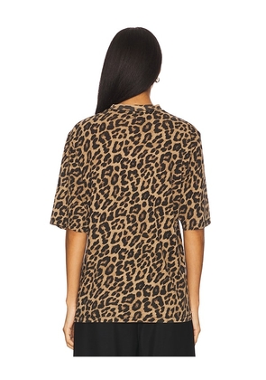 ANINE BING Avi Tee in Brown. Size S. Also in L, M, XS.
