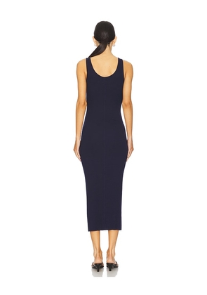 Enza Costa Stretch Silk Knit Maxi Tank Dress in Navy. Size M. Also in XL.
