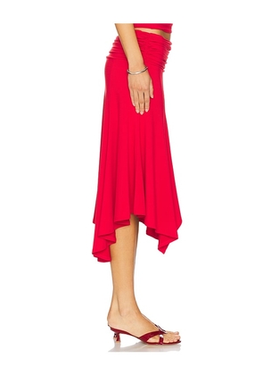 GUIZIO Soffiano Skirt in Red. Size M. Also in XL.