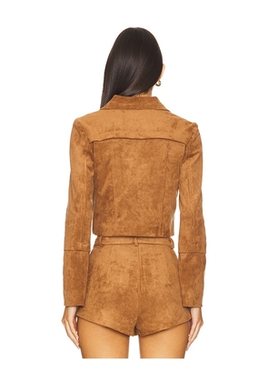 Amanda Uprichard x REVOLVE Lucas Suede Jacket in Tan. Size M. Also in L, S, XL, XS.