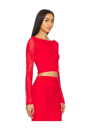 AFRM Noam Lace Top in Red. Size XL. Also in L.