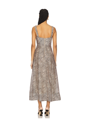Bardot Lilah Corset Midi Dress in Brown. Size 2. Also in 4.