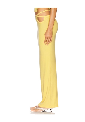 BY.DYLN x REVOLVE Calyssa Maxi Skirt in Yellow. Size M. Also in S.