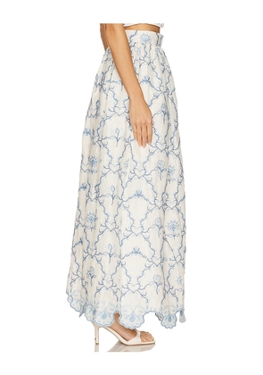 Agua by Agua Bendita Tangelo Maxi Skirt in Ivory. Size M. Also in XS, S.