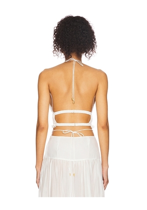 Cin Cin Spice Ruched Top in White. Size M. Also in L.