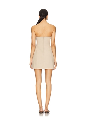 Bardot Madeline Hour Glass Mini Dress in Tan. Size 12. Also in 6, 8, 10.