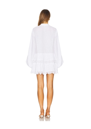 Bardot Antonia Lace Trim Mini Dress in White. Size 10. Also in 2, 4, 6, 8, 12.