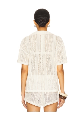 ALL THE WAYS Rosie Button Up Top in Cream. Size L. Also in M, XL, XS, XXS.
