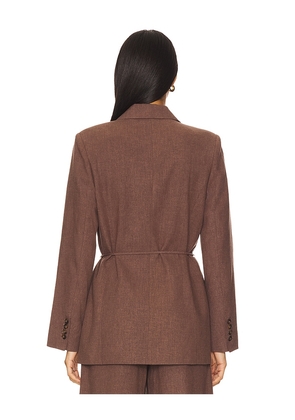 Elodie the Label Dion Linen Blazer in Brown. Size M. Also in XS, L.