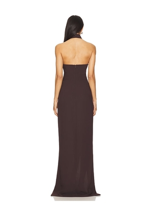 Amanda Uprichard x REVOLVE Queen Gown in Chocolate. Size M. Also in XS, L, XL.