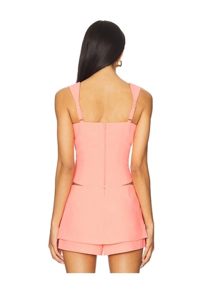 Amanda Uprichard Ceronne Top in Coral. Size M. Also in L, S, XS.