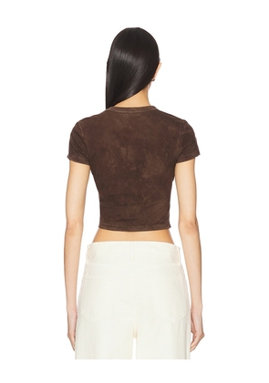 COTTON CITIZEN The Standard Baby Tee in Chocolate. Size M. Also in L, S, XS.