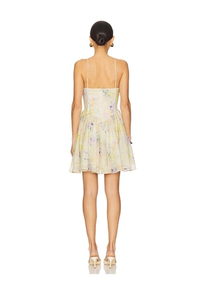Bardot Ashta Corset Mini Dress in Lemon. Size 12. Also in 6, 8, 10.