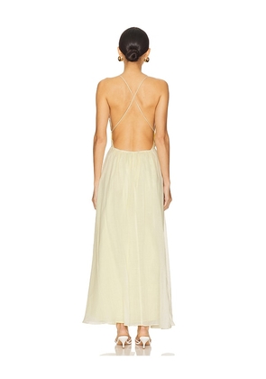 Bardot Arletha Halter Maxi Dress in Lemon. Size 12. Also in 6, 8, 10.