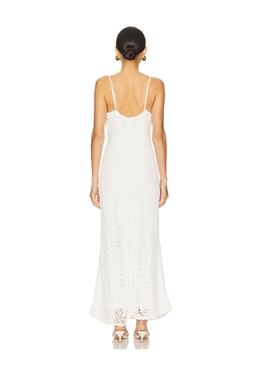 Bardot Adoni Crochet Midi Dress in White. Size 12. Also in 6, 8, 10.