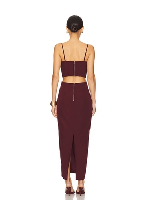 Bardot x REVOLVE Martini Midi Dress in Burgundy. Size 12. Also in 2, 8.