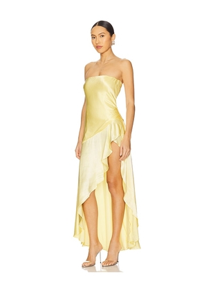 Bardot Lorenza Midi Dress in Lemon. Size 12. Also in 10.