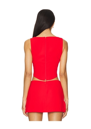 Amanda Uprichard Bellini Top in Red. Size M. Also in L, S, XS.