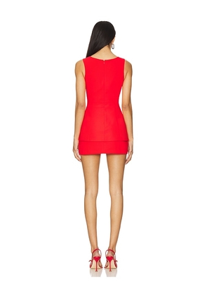 Amanda Uprichard Maven Skort Romper in Red. Size S. Also in XS, M.