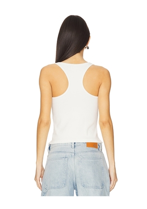 Abrand Addison Racer Top in White. Size L. Also in S, M.