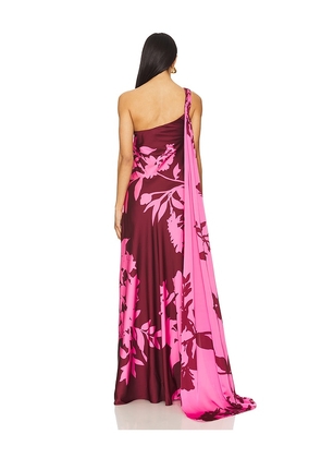 HEMANT AND NANDITA One Shoulder Long Dress in Red. Size XXS. Also in XS.
