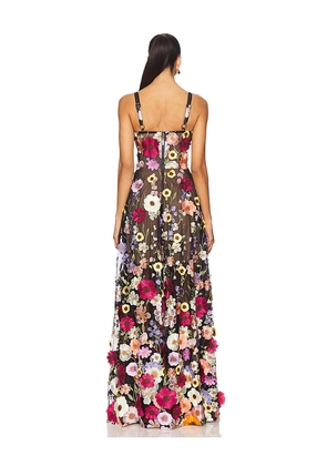 Bronx and Banco Jasmine Floral Maxi Dress in Black. Size L. Also in XS, S.