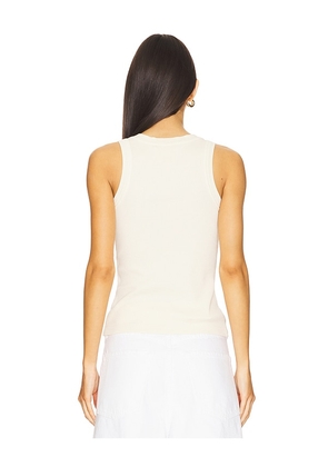 Citizens of Humanity Isabel Rib Tank Top in Cream. Size XL. Also in XS, S, M, L.