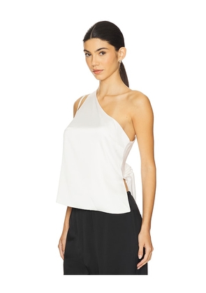 Ceren Ocak One Shoulder Top in White. Size M. Also in L, XS.