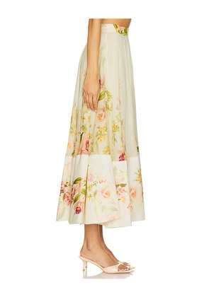 HEMANT AND NANDITA Midi Skirt in Lemon. Size M. Also in L.
