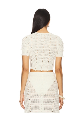 DEVON WINDSOR Hada Top in Cream. Size XL. Also in L.